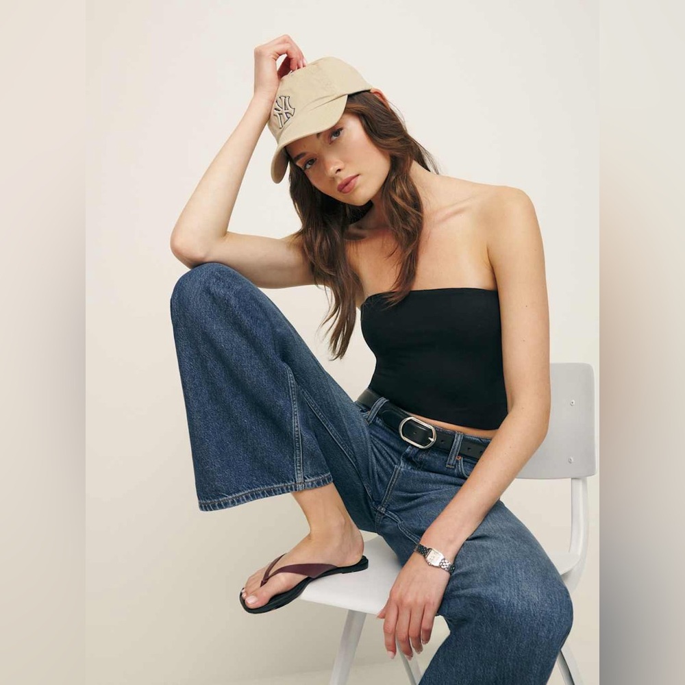 Reformation Seren Knit Top Black - Size XS